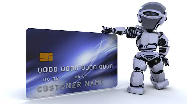 3d render robot charge card 1048 6051